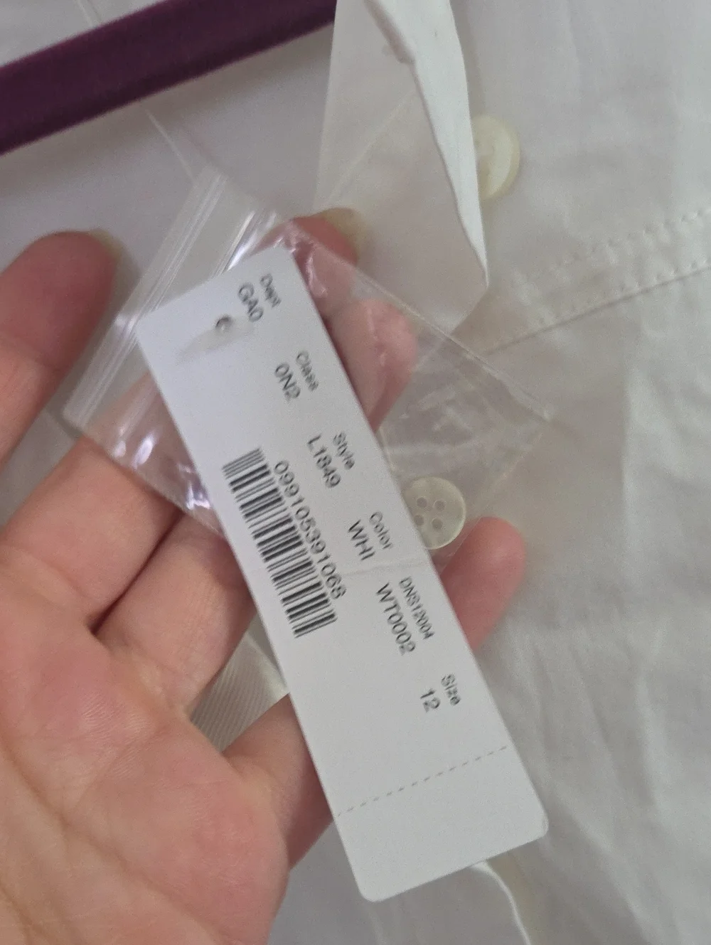 J Crew Henley White Poplin Top